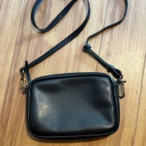 Black Leather Crossbody Bag